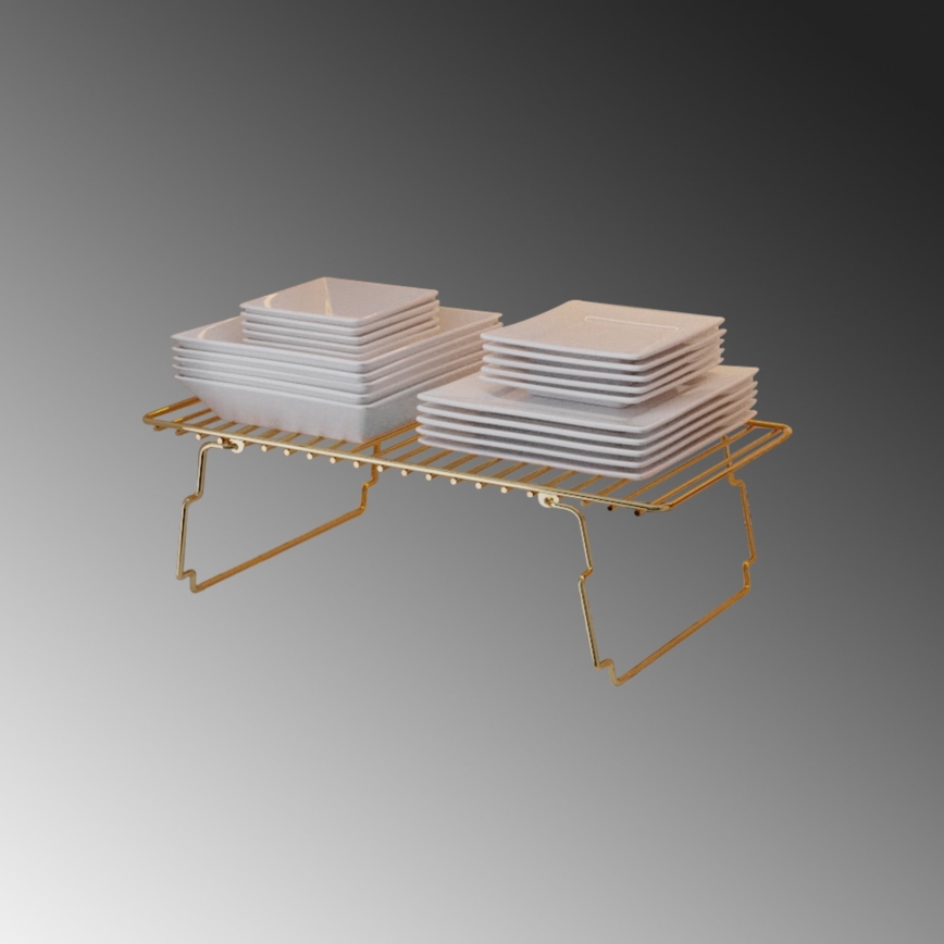Organisateur d'étagère 42x19 cm doré