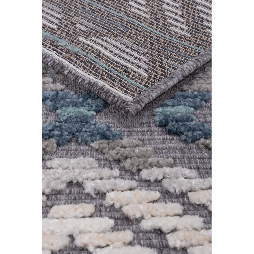Oriëntaals vloerkleed NEPAL 160x230 cm blauw/grijs/crème