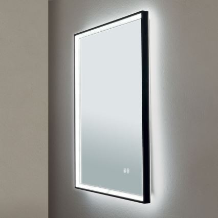 Miroir mural chauffant LED pour salle de bains avec rétroéclairage FRAME LED/48W/230V 3000/4000/6000K 60x45 cm IP44