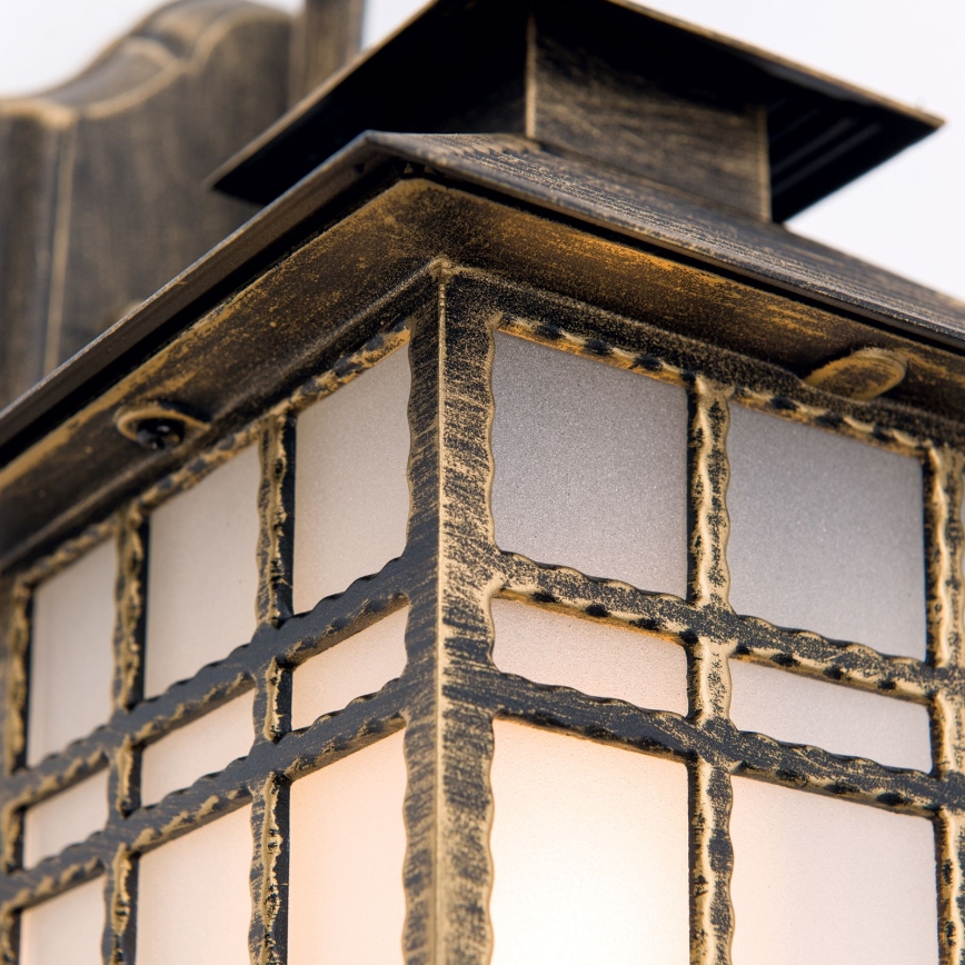 Buiten wandlamp KIKO 1xE27/11W/230V IP44 brons/patina