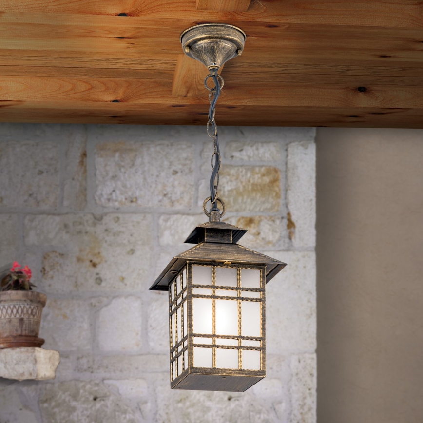 Suspension d'extérieur KIKO 1xE27/11W/230V IP44 bronze/patine