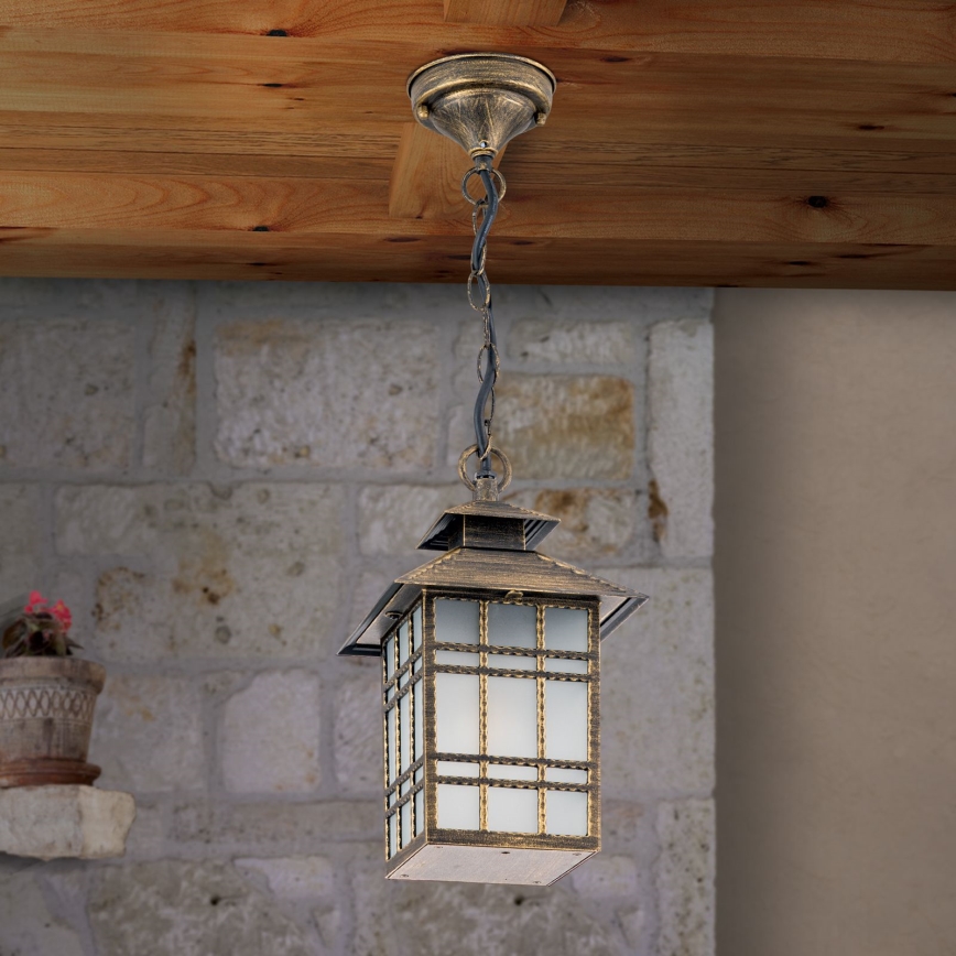 Suspension d'extérieur KIKO 1xE27/11W/230V IP44 bronze/patine