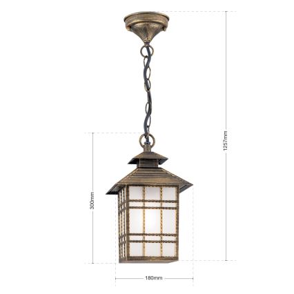 Suspension d'extérieur KIKO 1xE27/11W/230V IP44 bronze/patine