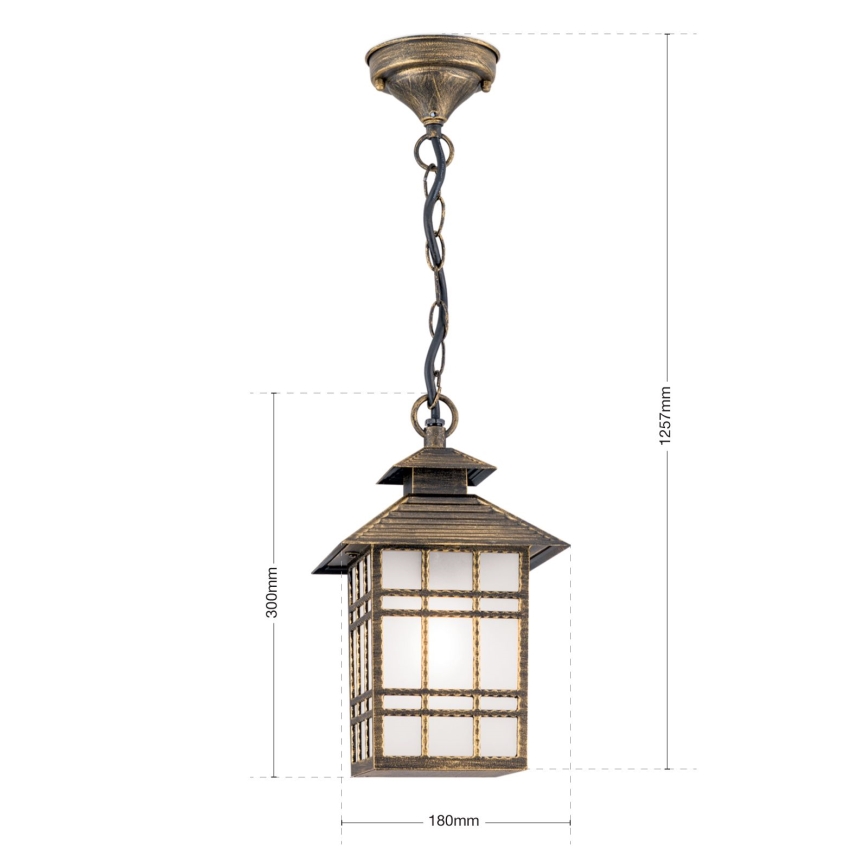 Suspension d'extérieur KIKO 1xE27/11W/230V IP44 bronze/patine