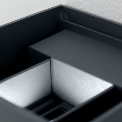 LED Buitenwandlamp CUBE 2xLED/3W/230V IP54 antraciet