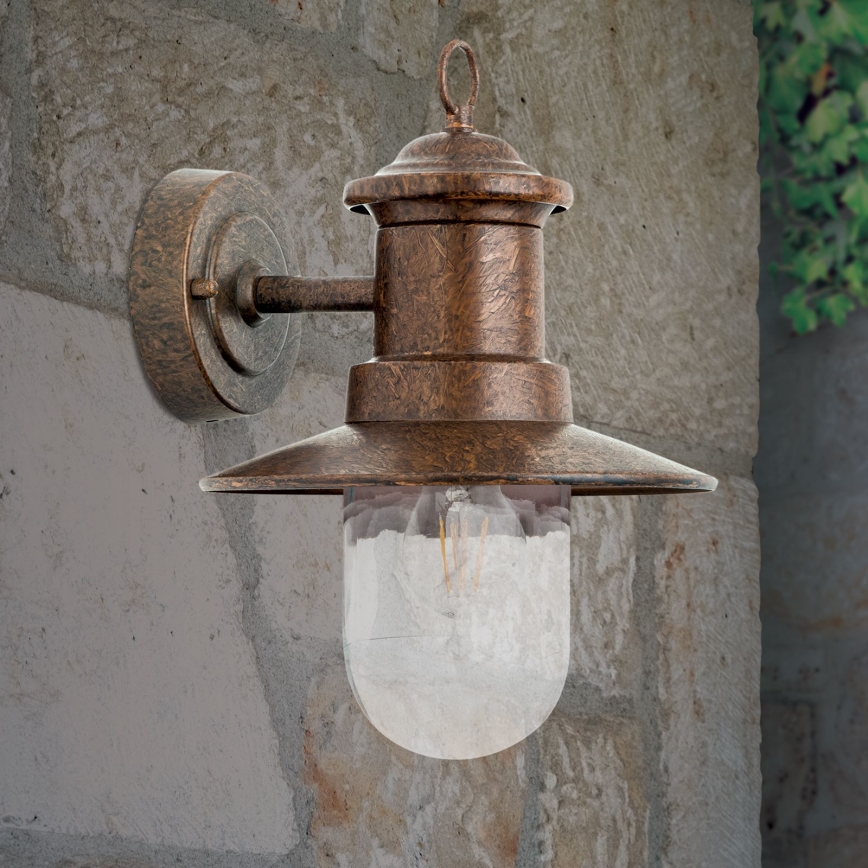 Applique murale extérieure LEONIE 1xE27/60W/230V IP44 bronze