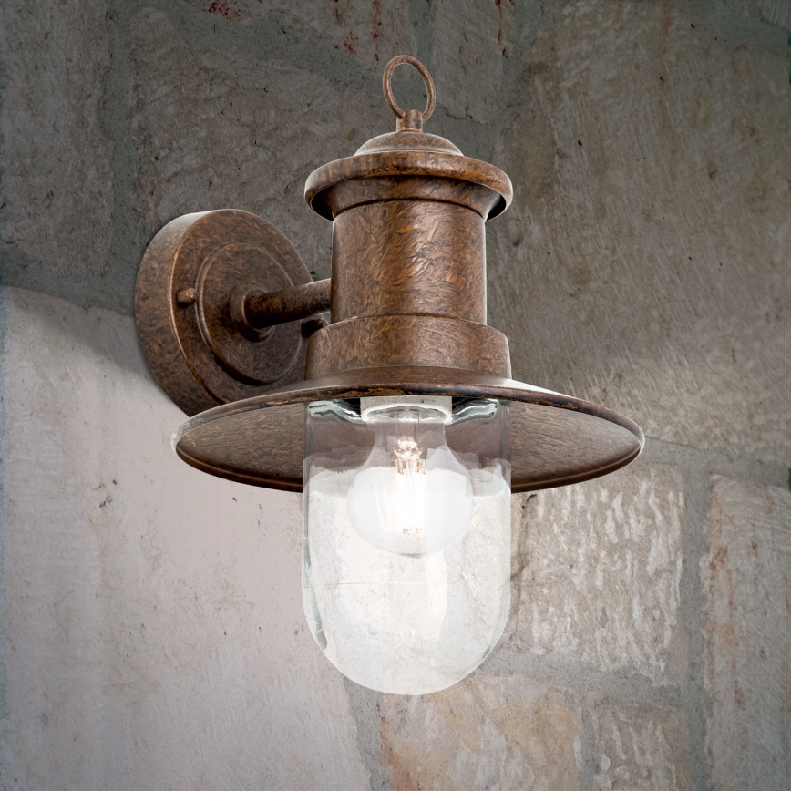 Buiten wandlamp LEONIE 1xE27/60W/230V IP44 brons