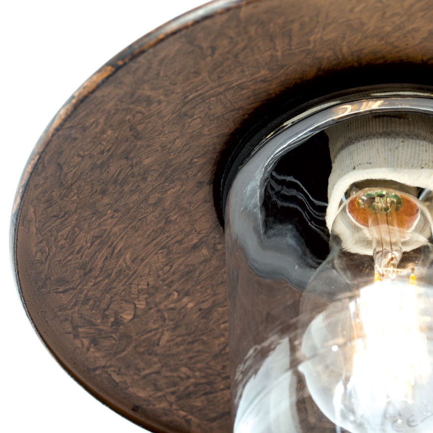 Buiten wandlamp LEONIE 1xE27/60W/230V IP44 brons