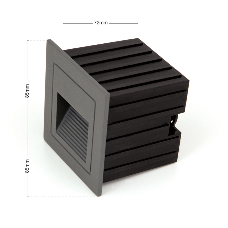 Plafonnier encastré LED LORO LED/2W/230V IP65 anthracite