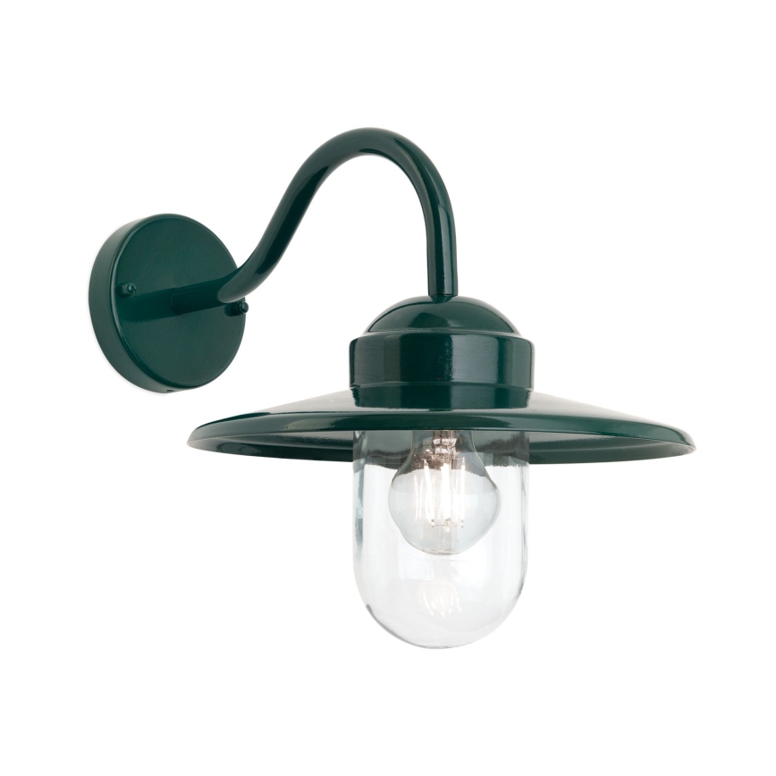 Buiten wandlamp EDWARD 1xE27/60W/230V IP44 groen