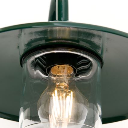 Buiten wandlamp EDWARD 1xE27/60W/230V IP44 groen