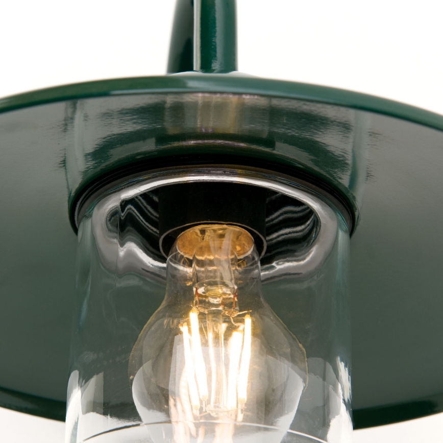 Buiten wandlamp EDWARD 1xE27/60W/230V IP44 groen