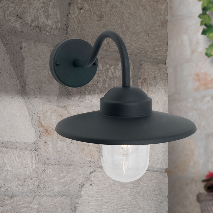 Buiten wandlamp EDWARD 1xE27/60W/230V IP44 zwart