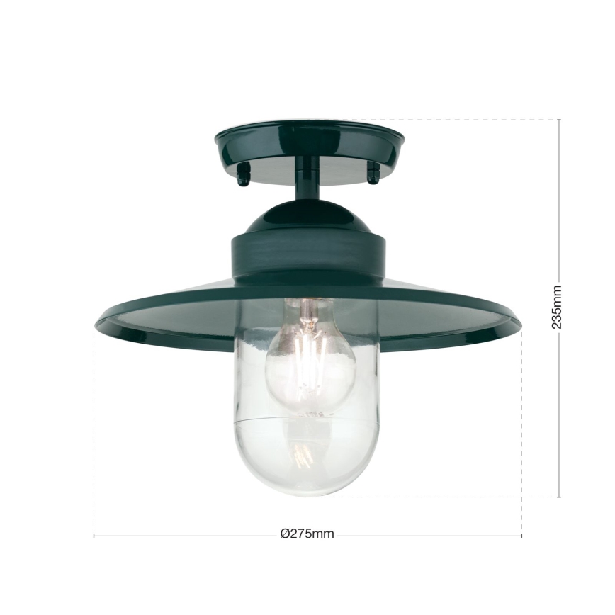 Hanglamp voor buiten EDWARD 1xE27/60W/230V IP44 groen