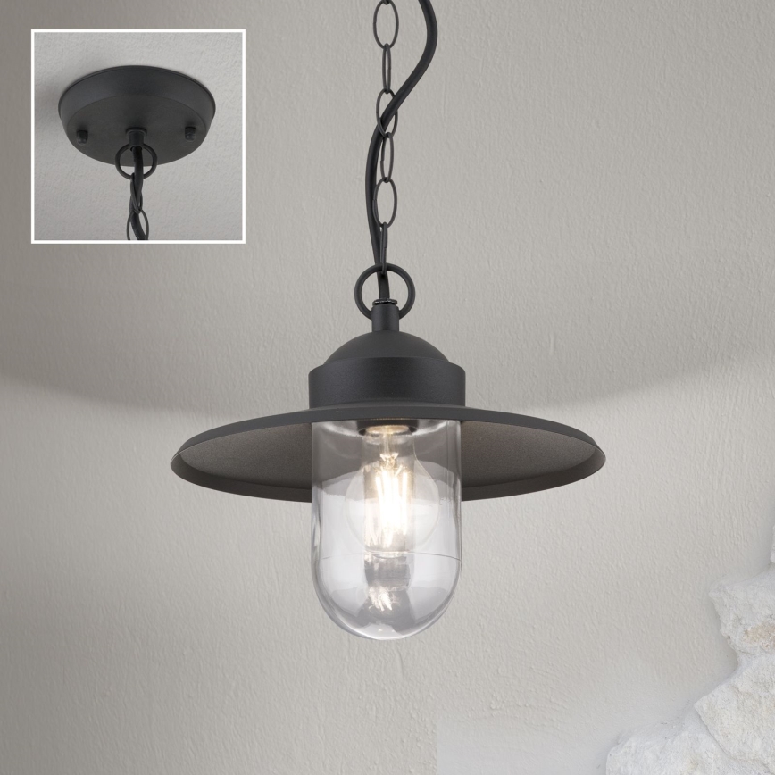 Suspension d'extérieur EDWARD 1xE27/60W/230V IP44 noir