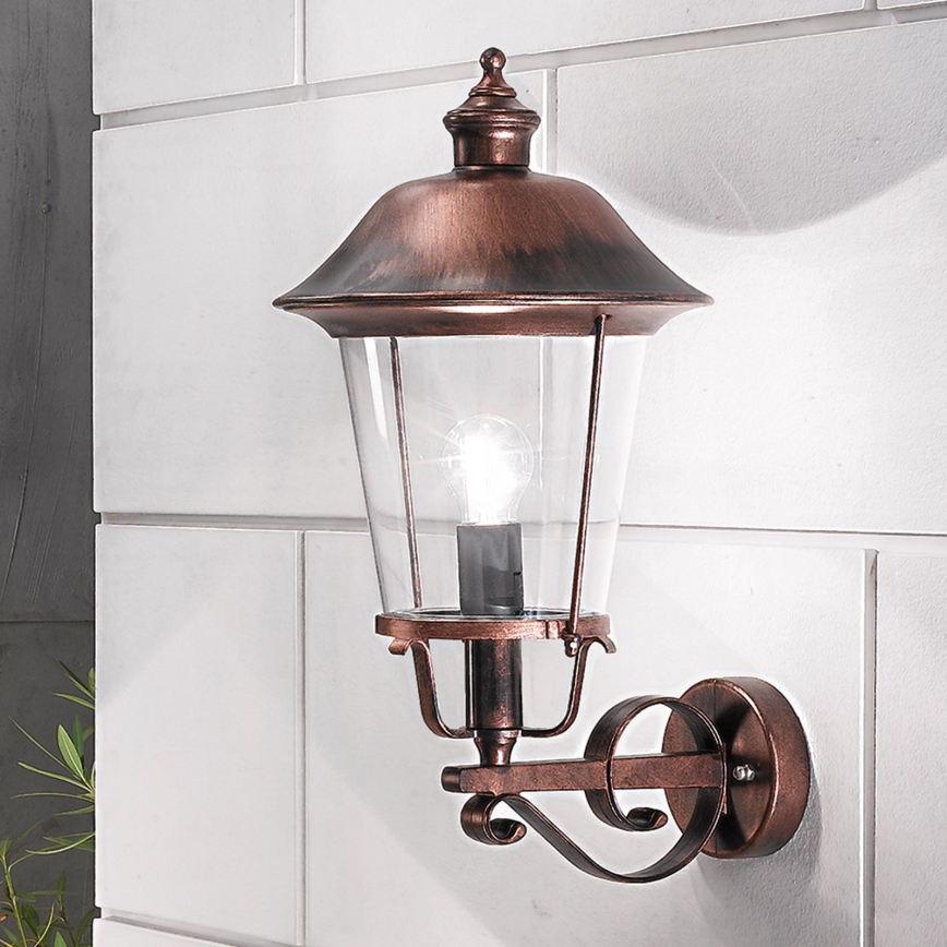 Buiten wandlamp KENZO 1xE27/100W/230V IP44 brons/patina