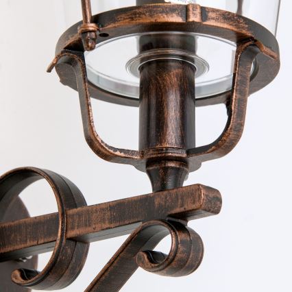 Buiten wandlamp KENZO 1xE27/100W/230V IP44 brons/patina
