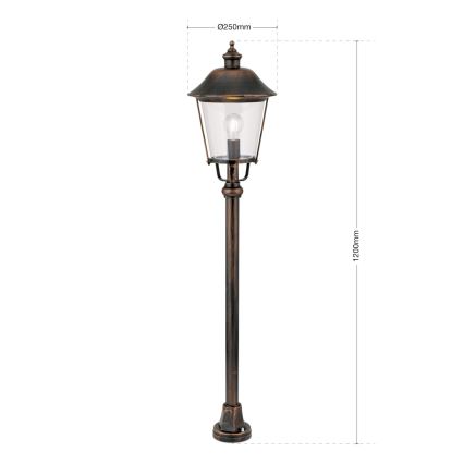 Lampe extérieur KENZO 1xE27/100W/230V IP44 bronze/patine
