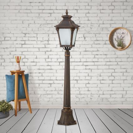 Buitenlamp AIKO 1xE27/60W/230V 115 cm IP23 brons/patina