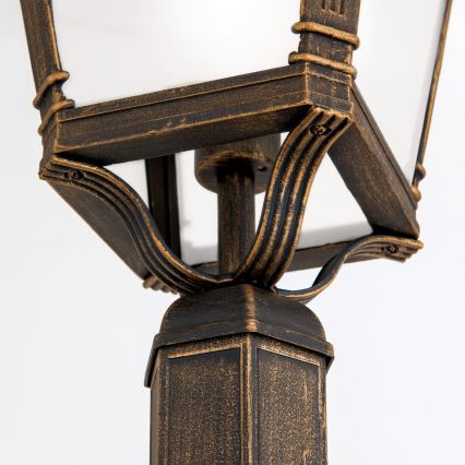 Buitenlamp AIKO 1xE27/60W/230V 240 cm IP23 brons/patina