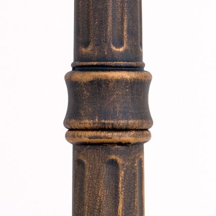 Buitenlamp AIKO 1xE27/60W/230V 240 cm IP23 brons/patina