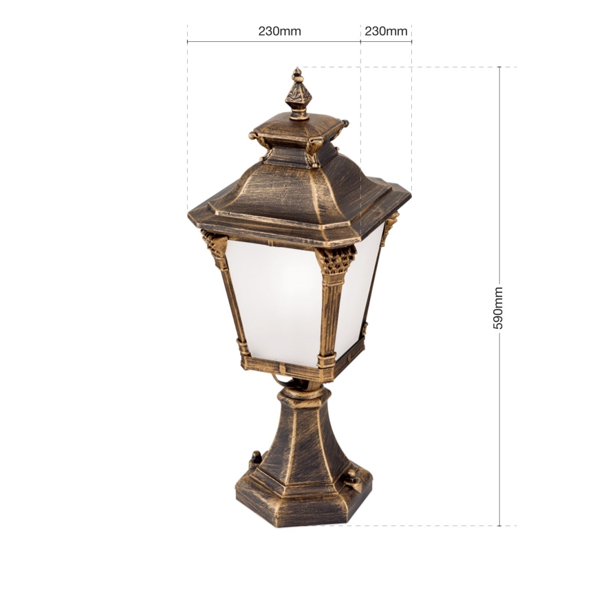 Buitenlamp AIKO 1xE27/60W/230V 59 cm IP23 brons/patina