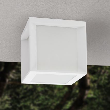 Buitenlamp HENRY 1xE27/15W/230V 16x16 cm IP44 wit