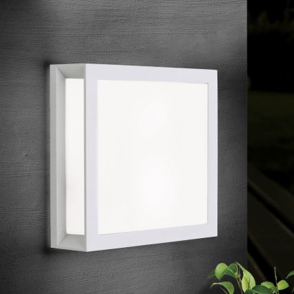 Buitenlamp HENRY 2xE27/15W/230V 26x26 cm IP44 wit