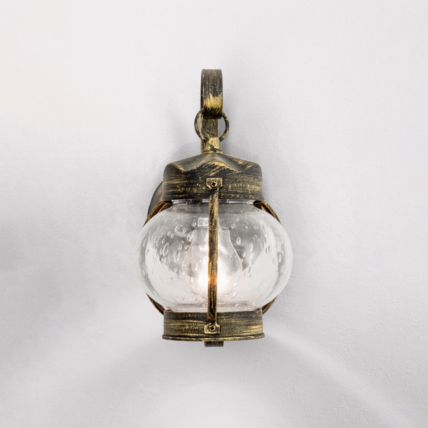 Buitenwandlamp TAVERNA 1xE27/60W/230V IP23 brons/patina