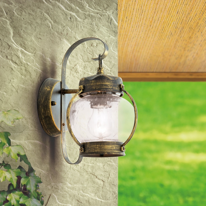 Buitenwandlamp TAVERNA 1xE27/60W/230V IP23 brons/patina