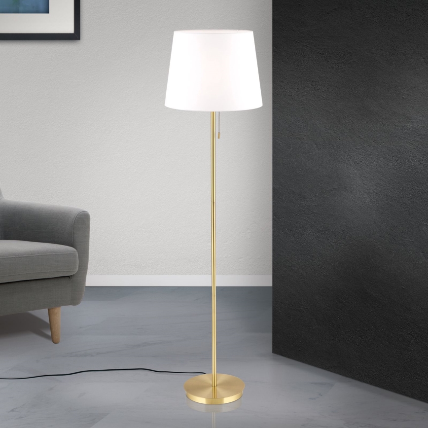 Staande Lamp LUDWIG 1xE27/40W/230V wit/goud