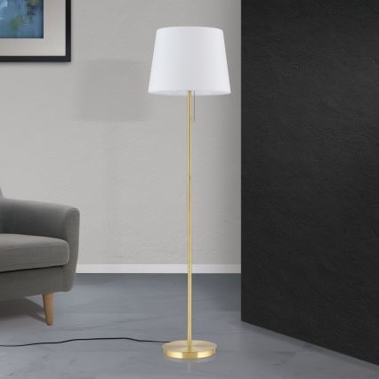 Staande Lamp LUDWIG 1xE27/40W/230V wit/goud