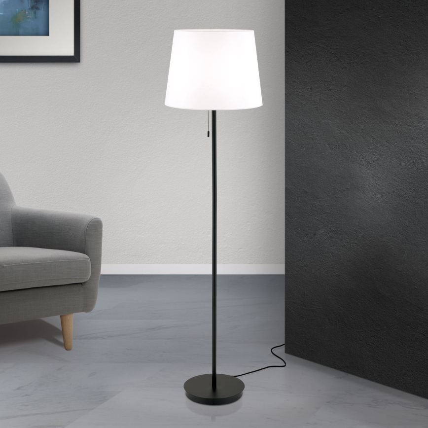 Staande Lamp LUDWIG 1xE27/40W/230V wit/zwart