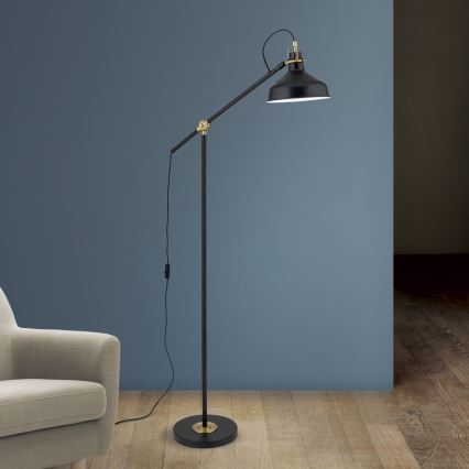 Staande Lamp SCHILLER 1xE27/40W/230V zwart/brons