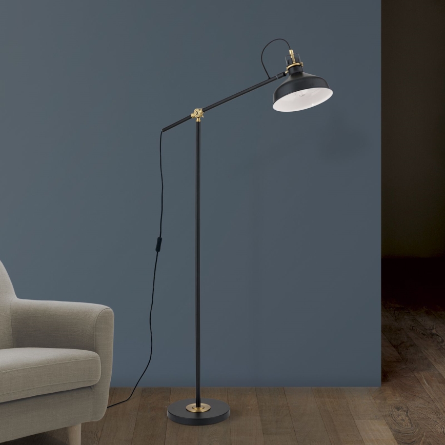 Staande Lamp SCHILLER 1xE27/40W/230V zwart/brons