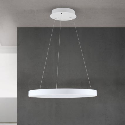 LED-dimbare hanglamp met kabel KOLK LED/60W/230V 2700/3000/4000K Ø 60 cm wit