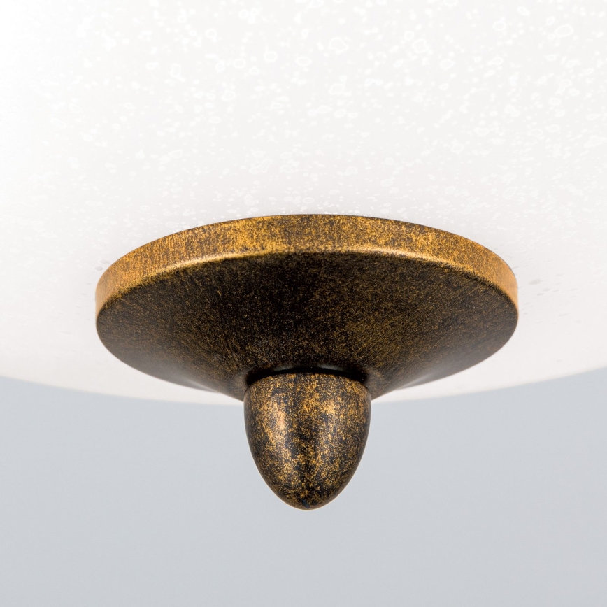 Plafondlamp LUCA 2xE14/40W/230V diameter 40 cm brons/patina
