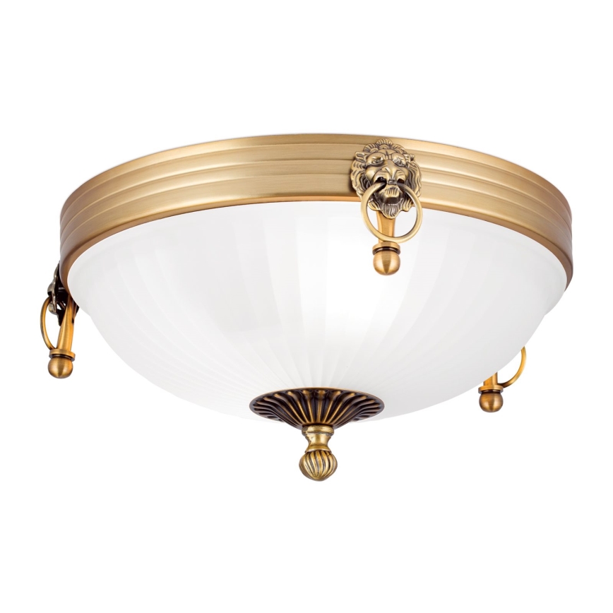 Plafondlamp ROCCA 2xE27/60W/230V diameter 31 cm brons/wit