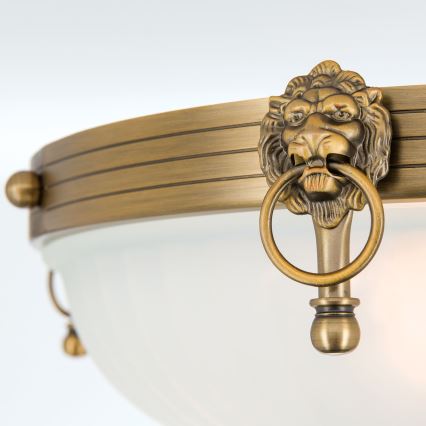 Bevestigde hanglamp ROCCA 4xE27/60W/230V diameter 43 cm brons/wit