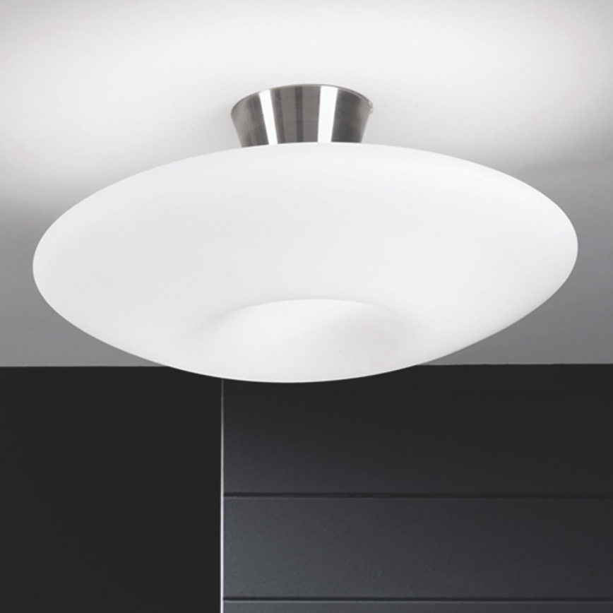 Plafondlamp BLANC 2xE27/60W/230V diameter 49 cm mat chroom
