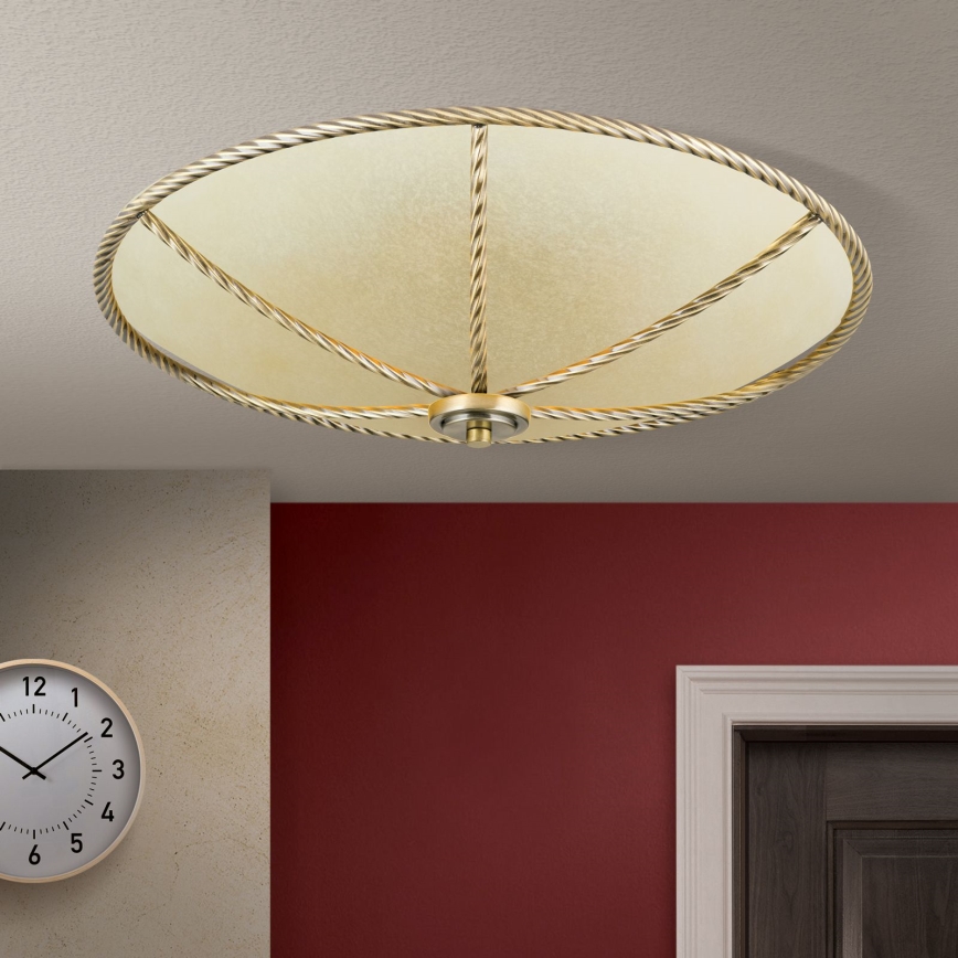 Plafondlamp MAURO 5xE27/60W/230V diameter 56 cm brons