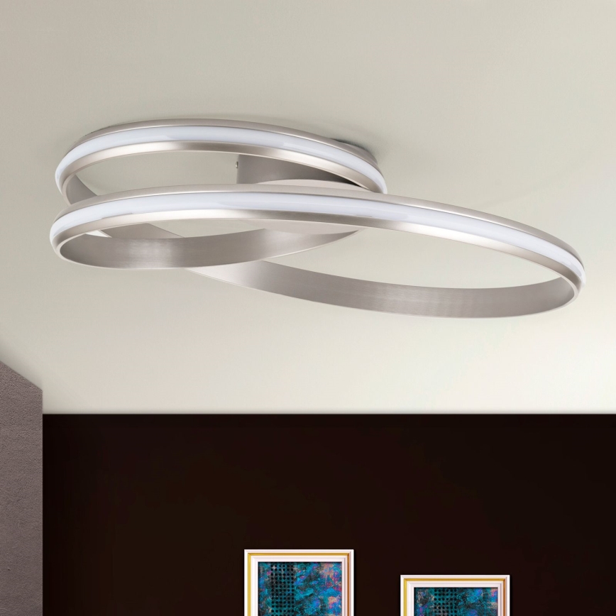 Dimbare LED Plafondlamp CIRCUS LED/30W/230V zilver
