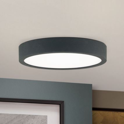 LED Plafondlamp BULLY LED/12W/230V diameter 14 cm zwart
