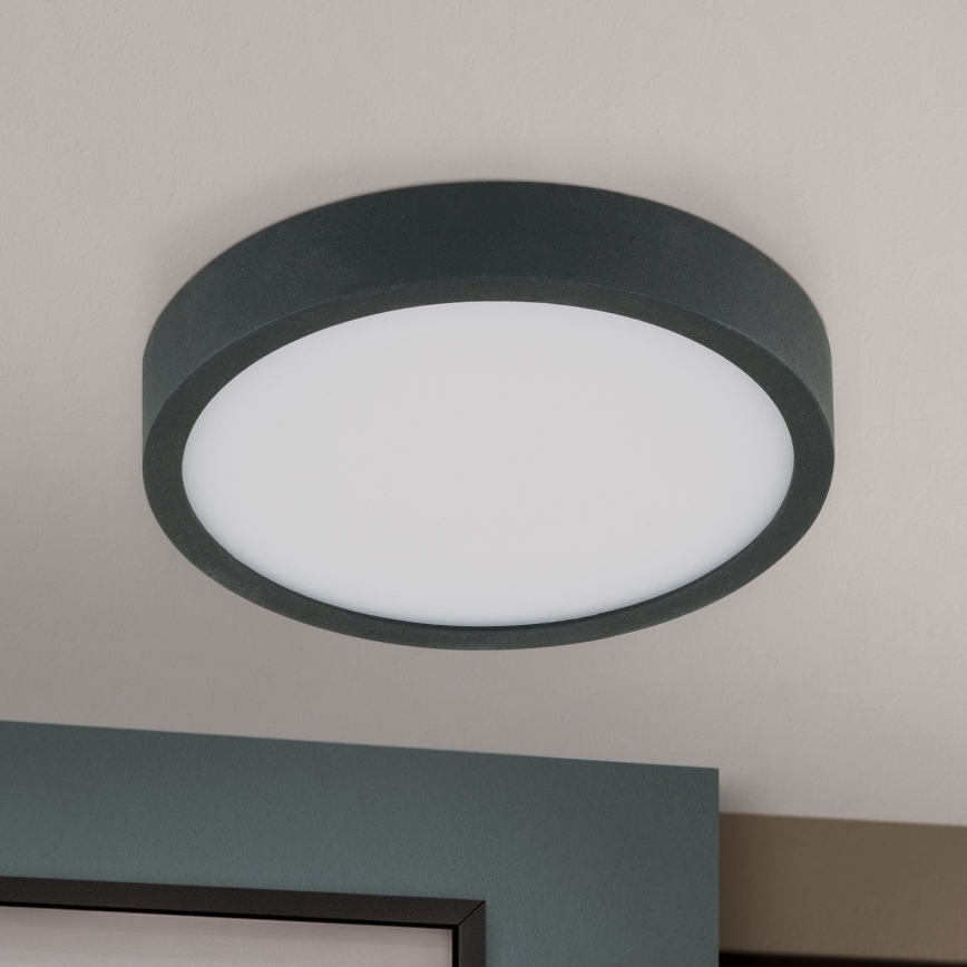 LED Plafondlamp BULLY LED/12W/230V diameter 14 cm zwart