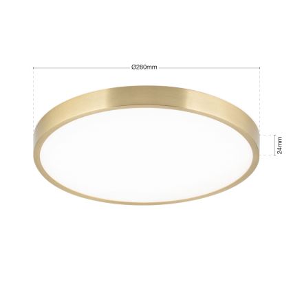 LED Plafondlamp BULLY LED/28W/230V diameter 28 cm goud