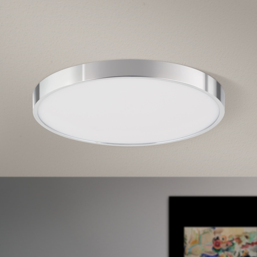 Plafonnier BULLY LED/28W/230V d. 28 cm chrome brillant