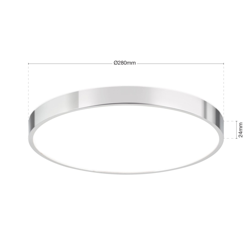 Plafonnier BULLY LED/28W/230V d. 28 cm chrome brillant