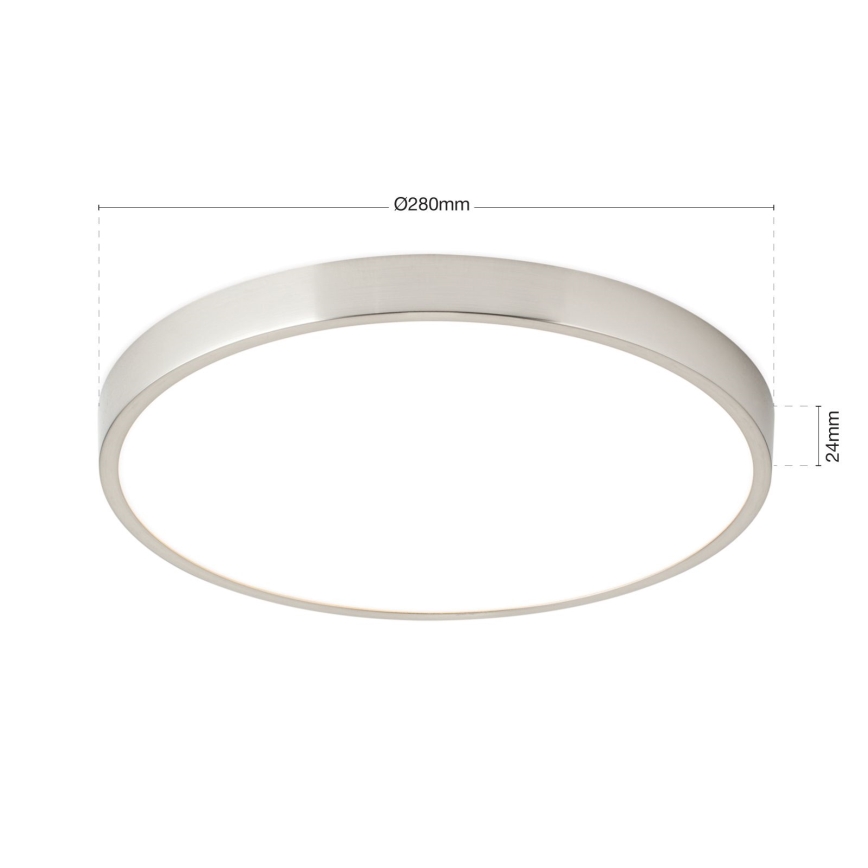 Plafonnier BULLY LED/28W/230V d. 28 cm chrome mat