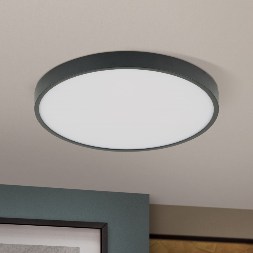 Plafonnier BULLY LED/28W/230V d. 28 cm noir
