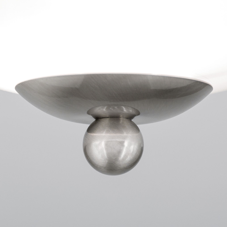 Plafondlamp LANDHAUS 1xE27/60W/230V diameter 21 cm mat chroom/wit